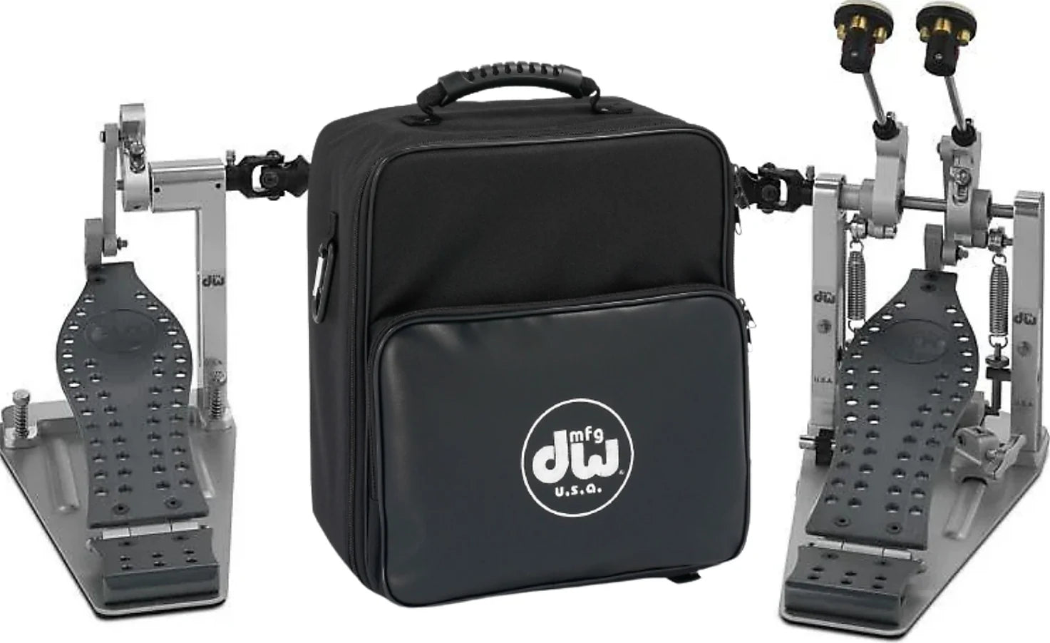 DW DWCPMDD2GR MFG Machined Direct Drive ColorBoard Double Bass Drum Pedal in Gray w/ Carrying Case *IN STOCK* (SAVE OVER $400!)
